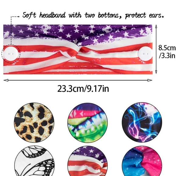 2/20 Headband with Buttons for ear protection - Picture 3 of 4